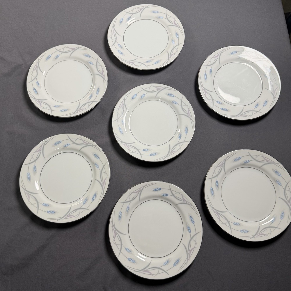 7 Valmont China Japan "Royal Wheat" Bread/ Dessert Plates 6 1/2" W